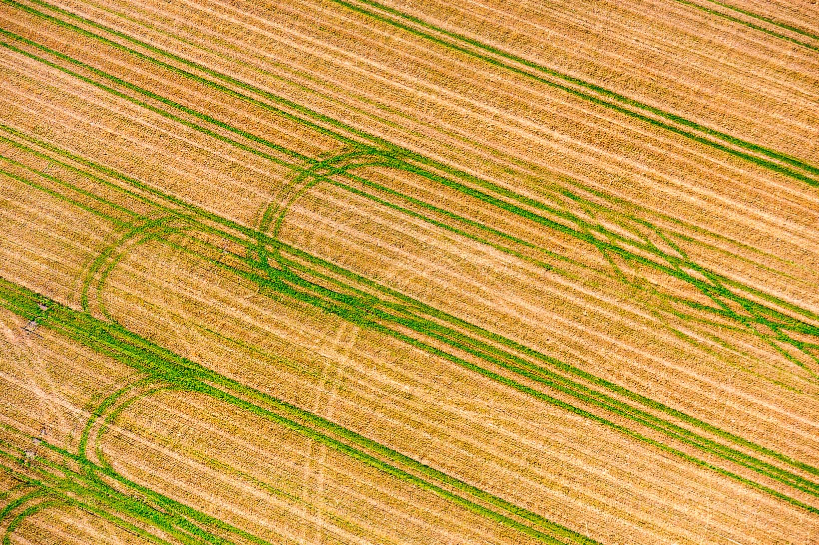 Luftbild von Endmoraenen auf dem Geestruecken
