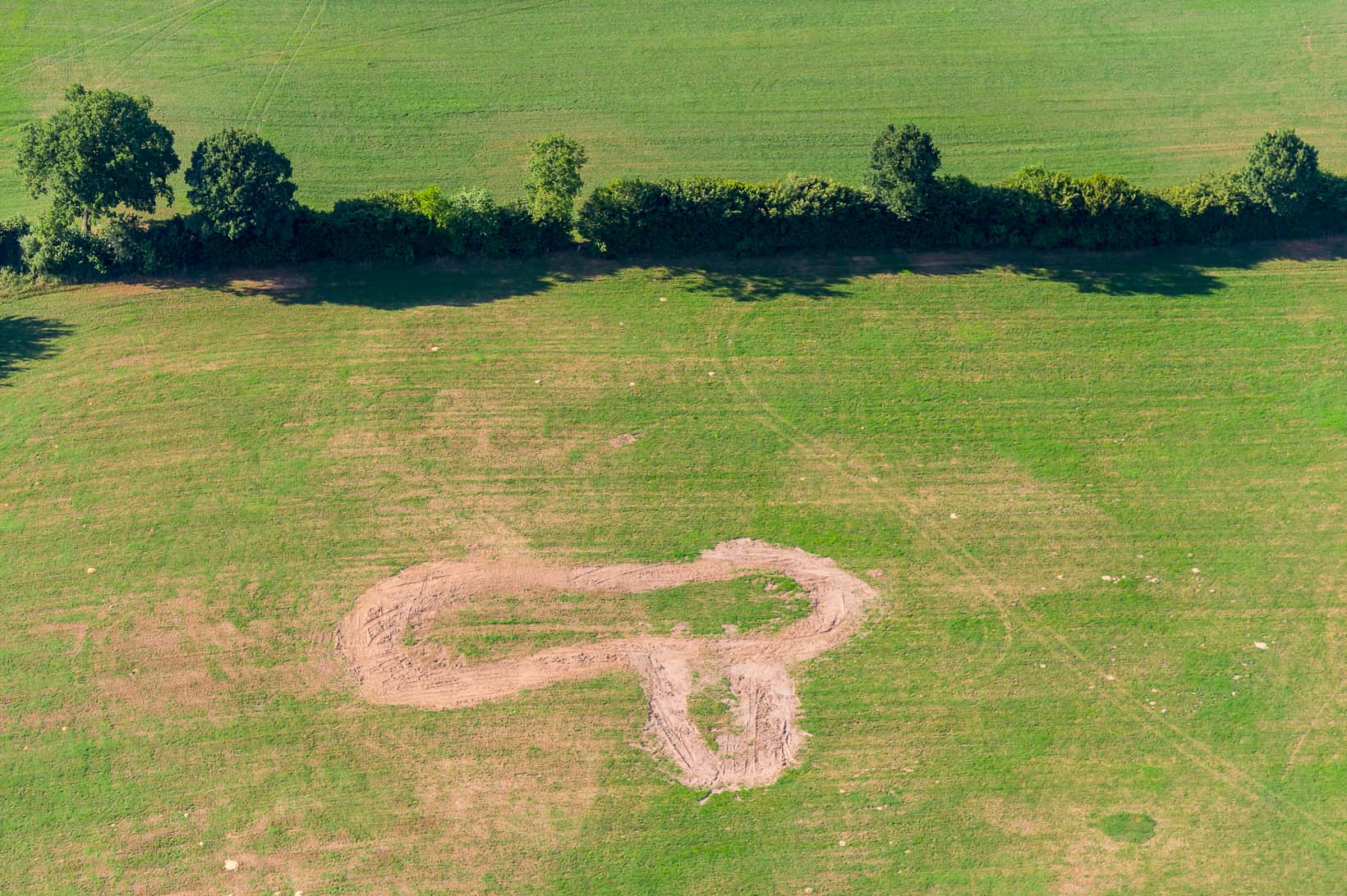 Luftbild von Endmoraenen auf dem Geestruecken