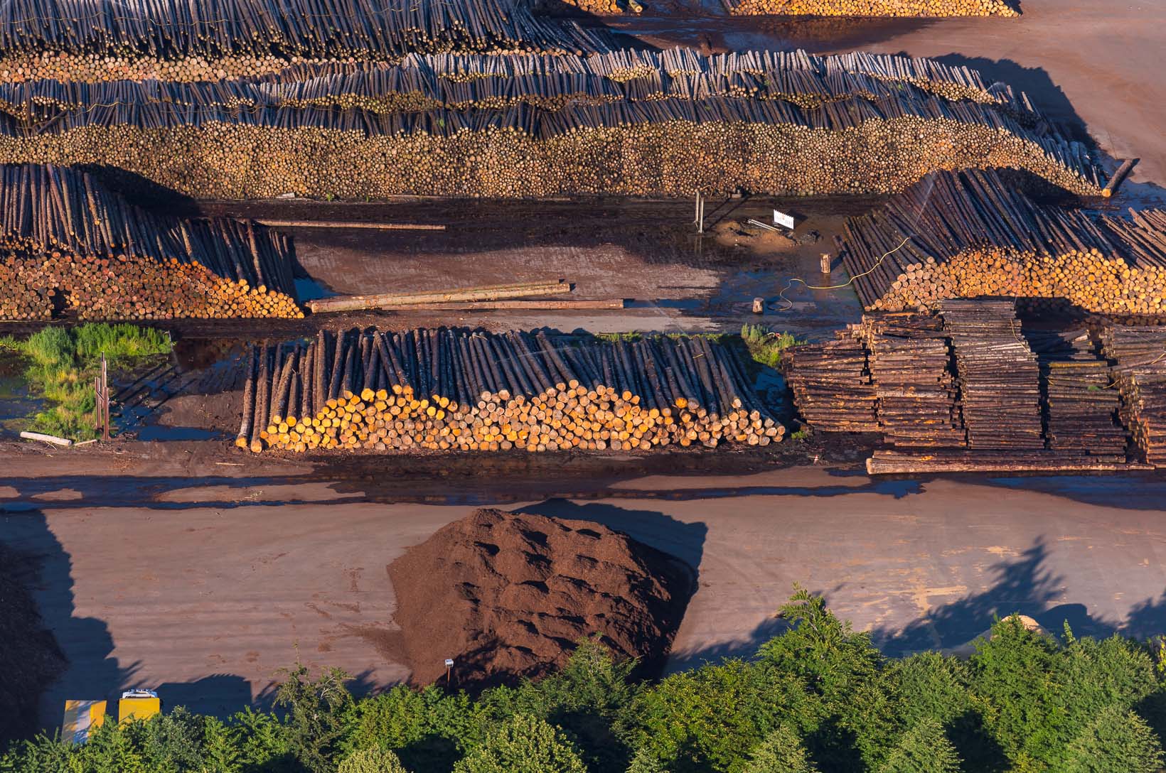 Luftbild von Endmoraenen auf dem Geestruecken