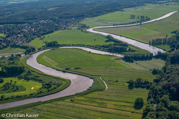Nur von oben wird das schöne landschaftliche Mosaik sichtbar