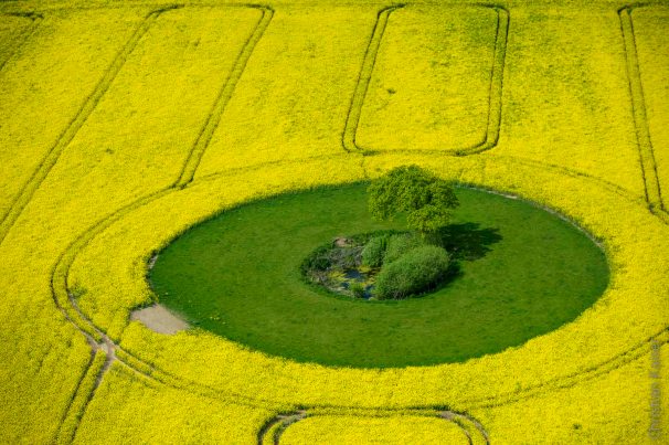 Dead ice hole or kettle hole